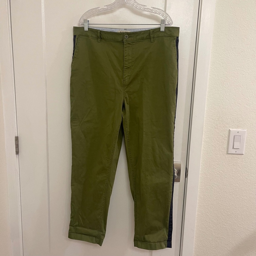 Boden Green Striped Pants Womens 16 18 Regular Vibrant Teacher Core